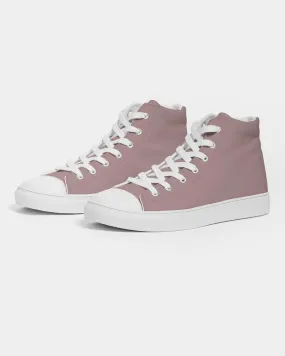 Shaded Pale Pastel Pink Brown High-Top Canvas Sneakers | Women's | C0M30Y15K30