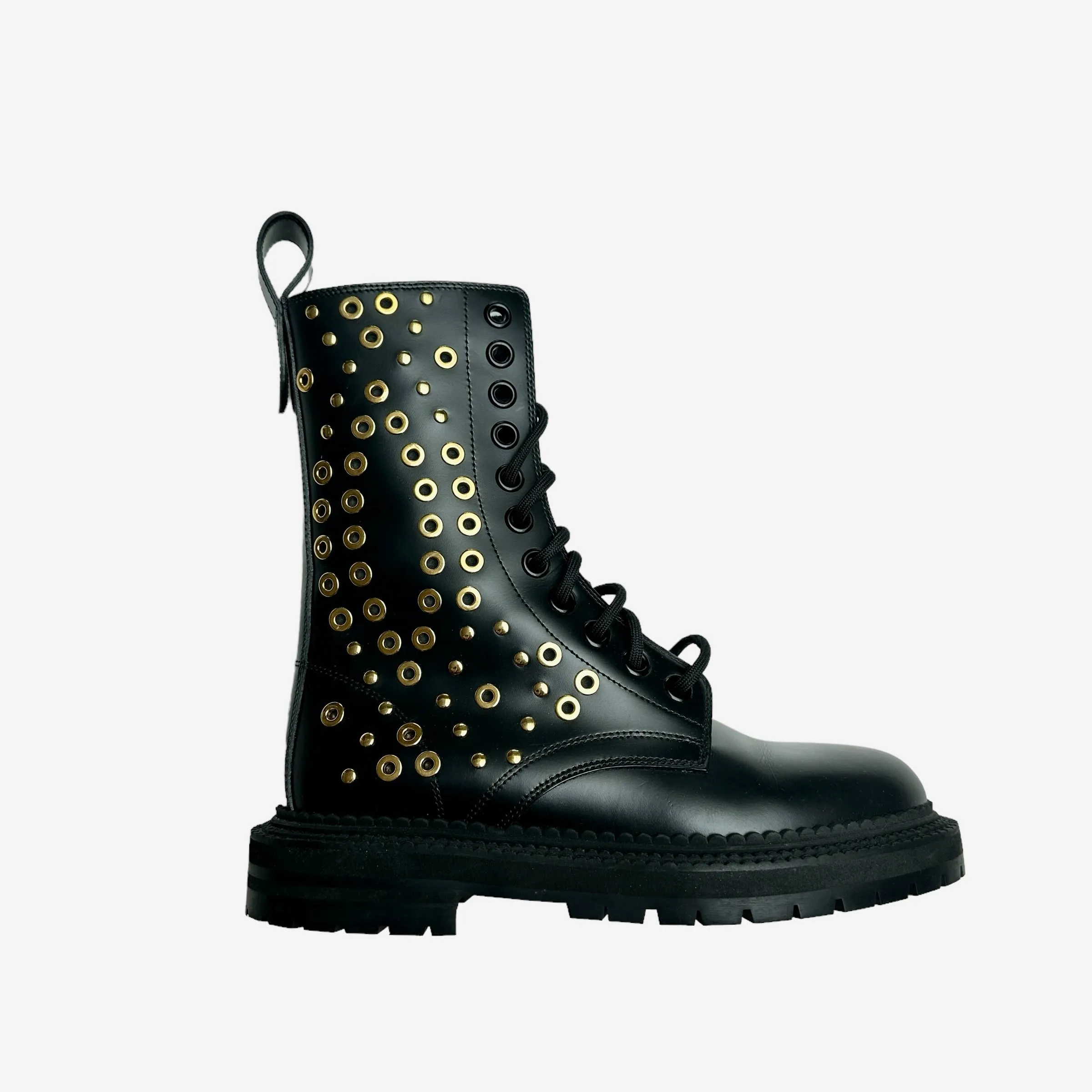 Studded Combat Boots - 7