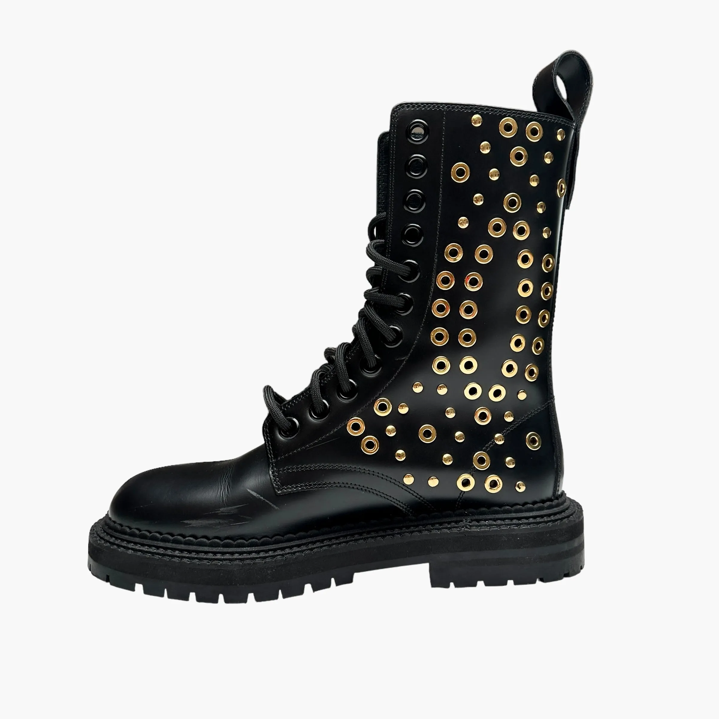 Studded Combat Boots - 7