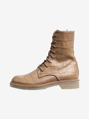 Tan Bly combat boots - size EU 40