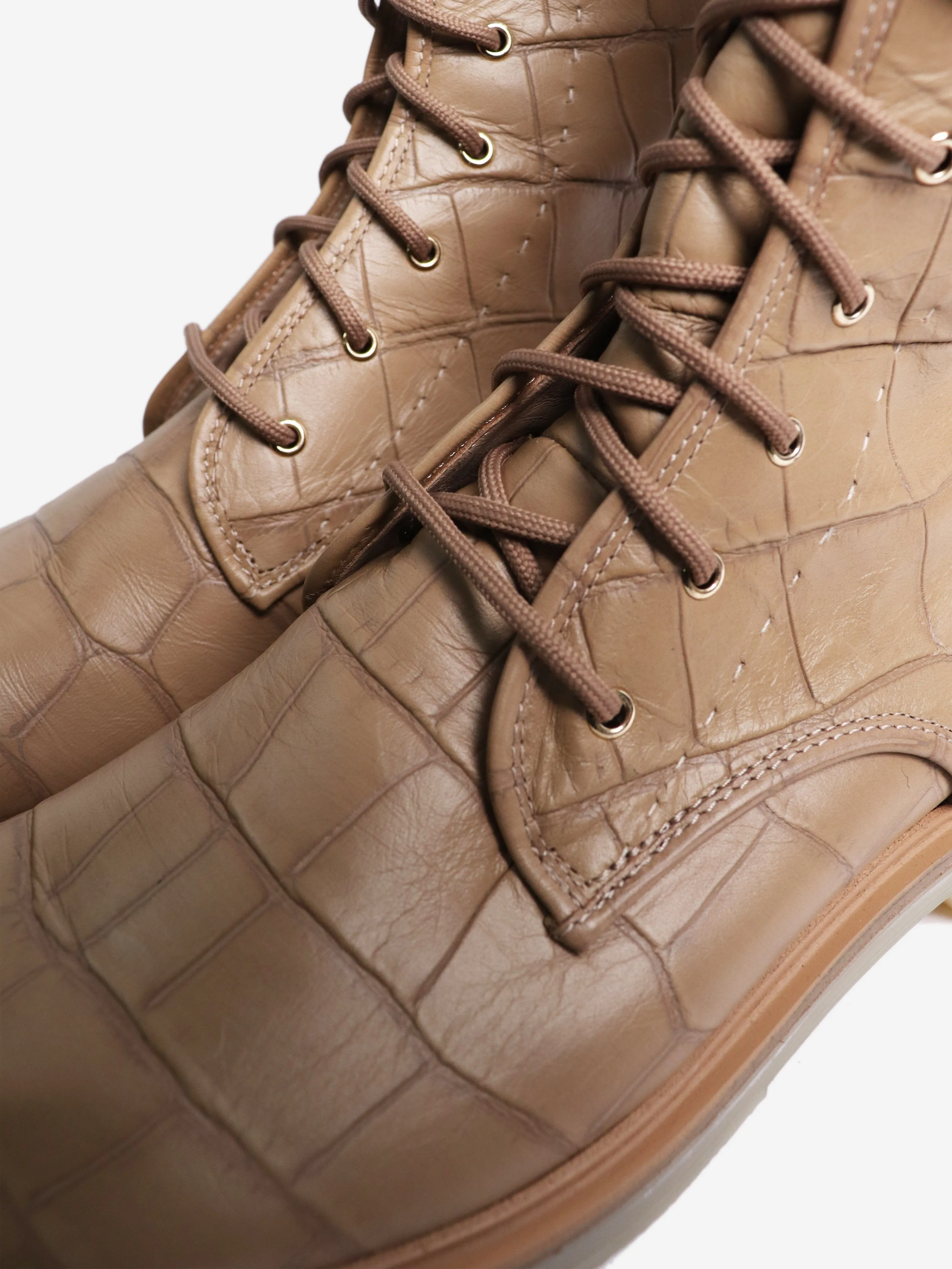 Tan Bly combat boots - size EU 40