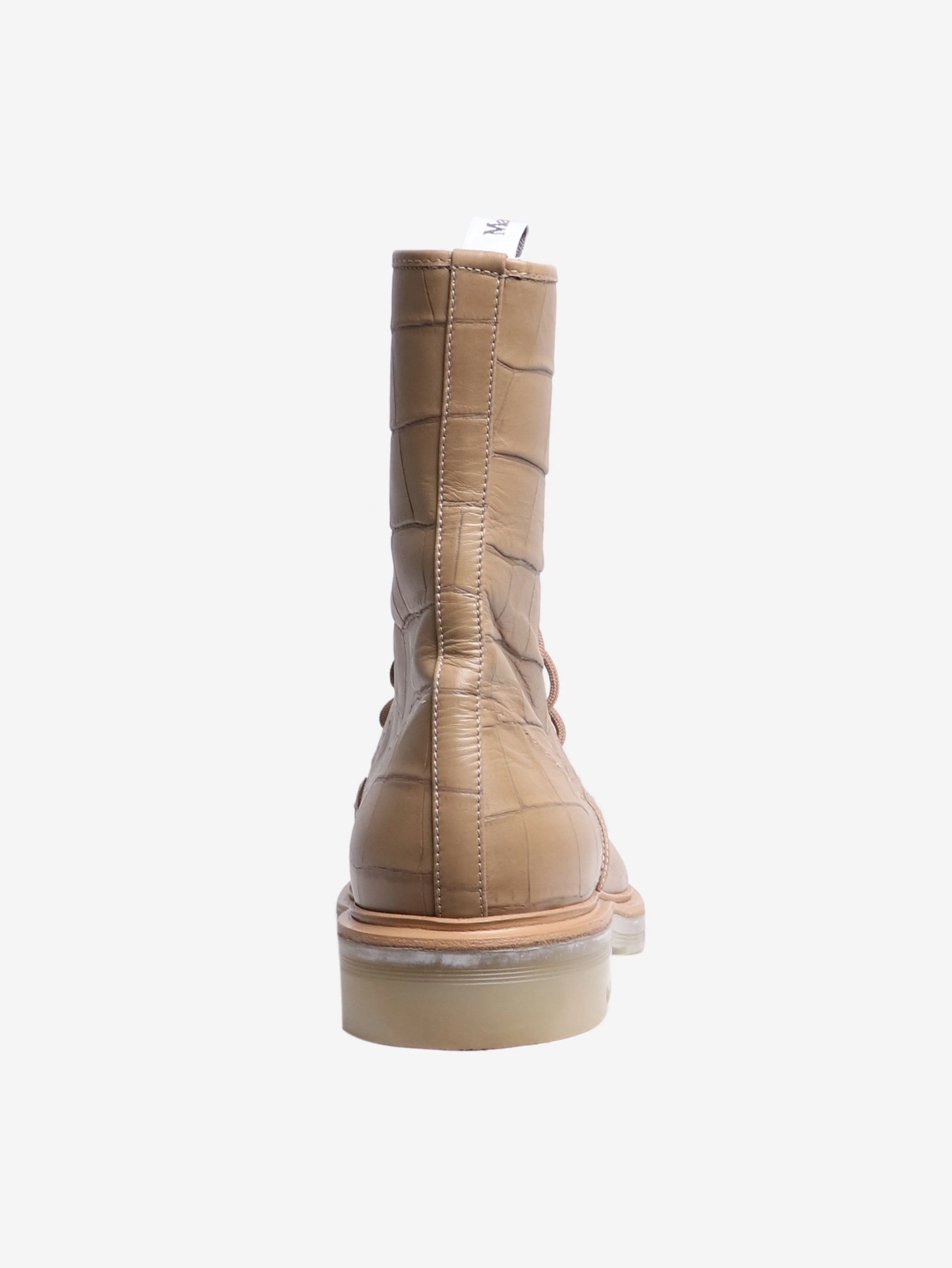 Tan Bly combat boots - size EU 40