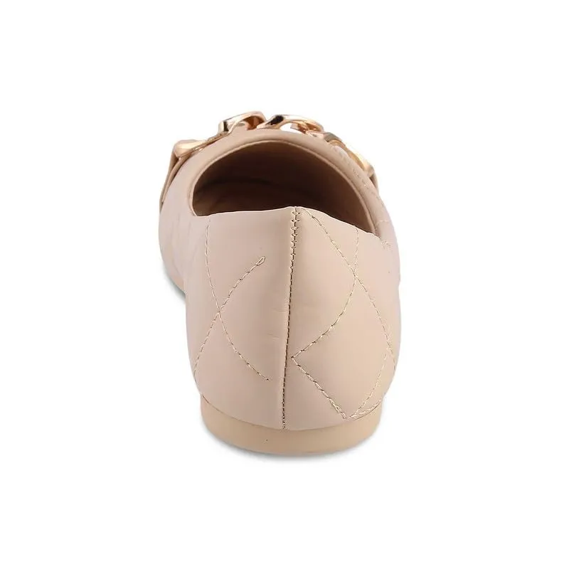 tresmode 239-NURIA Beige Women Flat Ballerina EU/36 UK/3