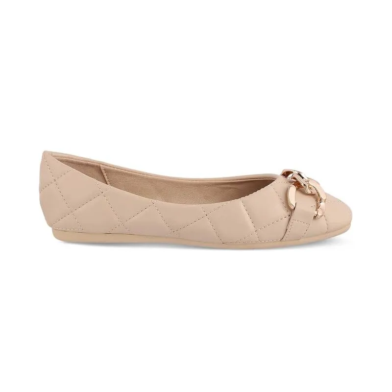 tresmode 239-NURIA Beige Women Flat Ballerina EU/36 UK/3