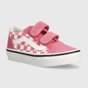 Vans Honeysuckle Color Theory Checkerboard Old Skool V Children's Sneaker