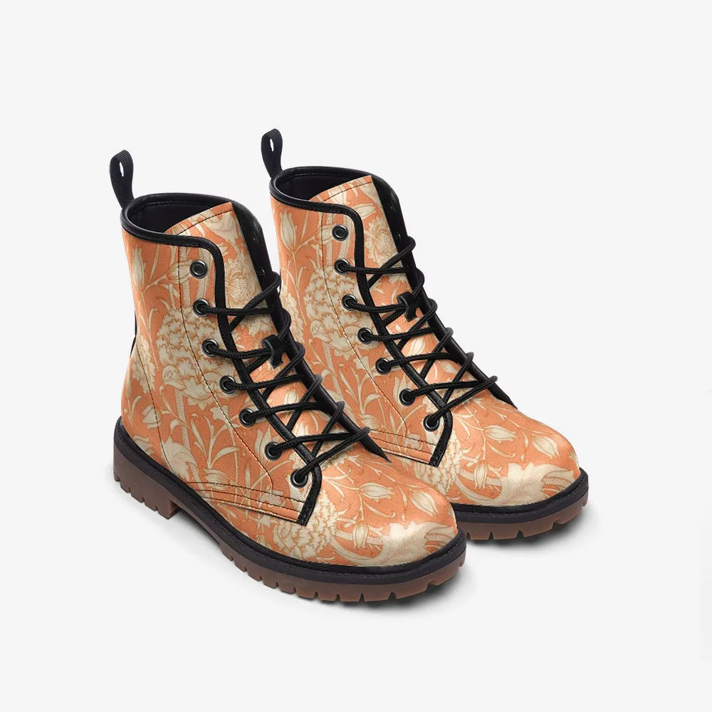 Vintage Tulip Lace Up Boots