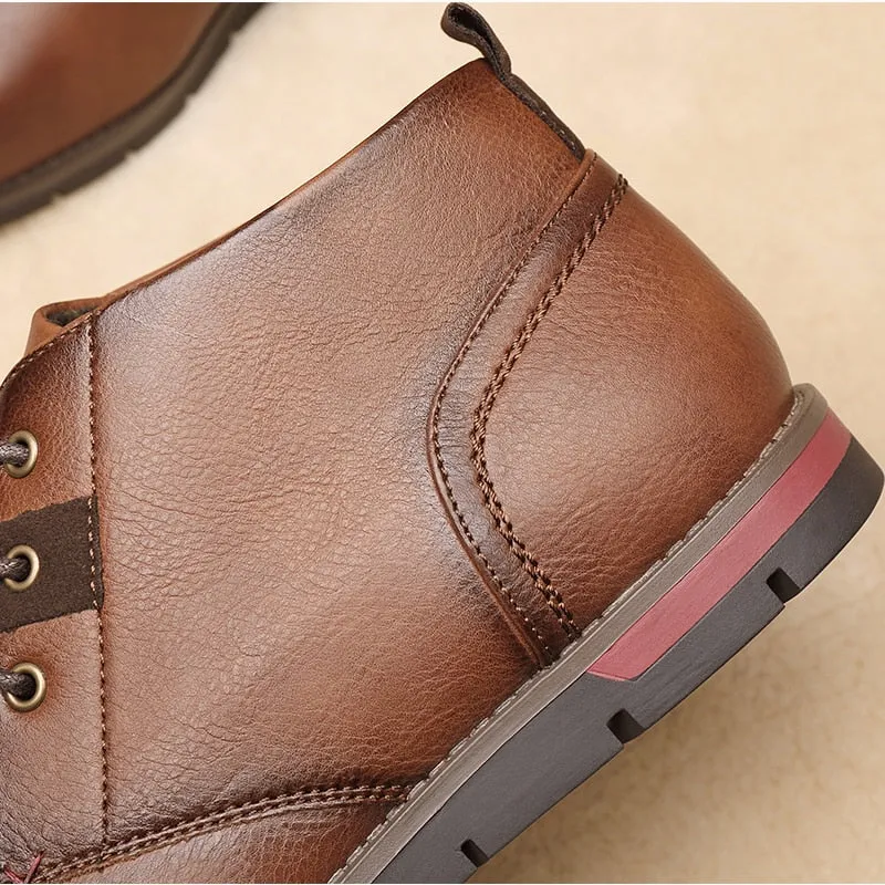 West Louis™ Men Casual Everyday Leather Ankle Boots