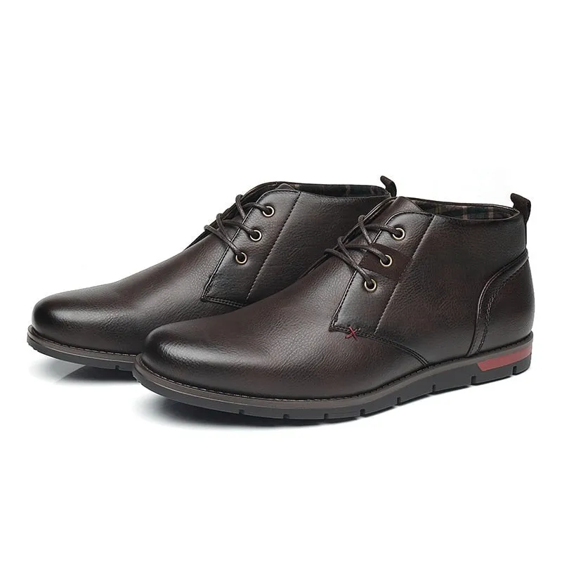 West Louis™ Men Casual Everyday Leather Ankle Boots