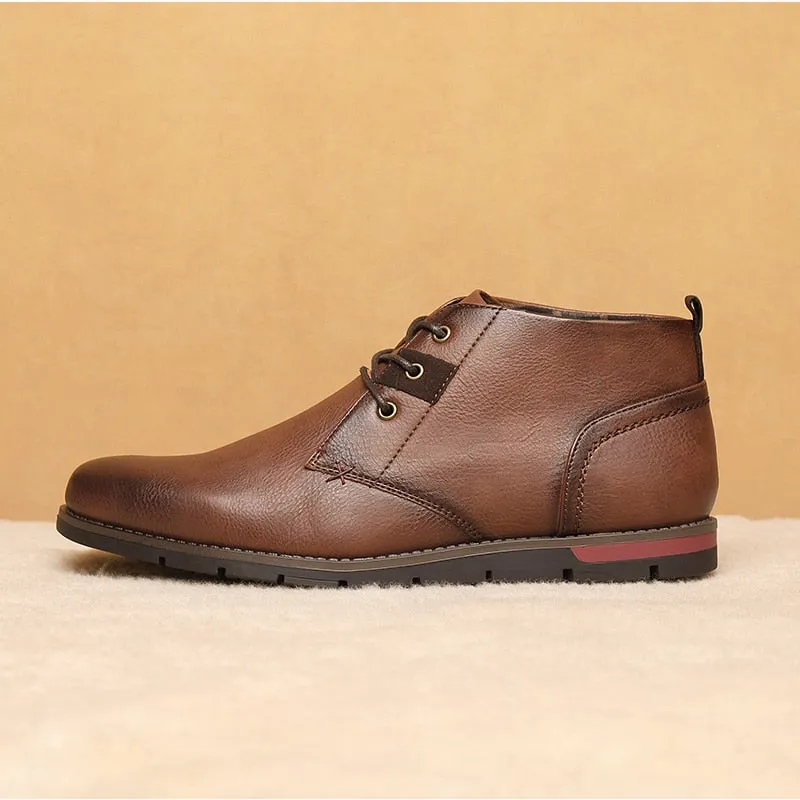 West Louis™ Men Casual Everyday Leather Ankle Boots