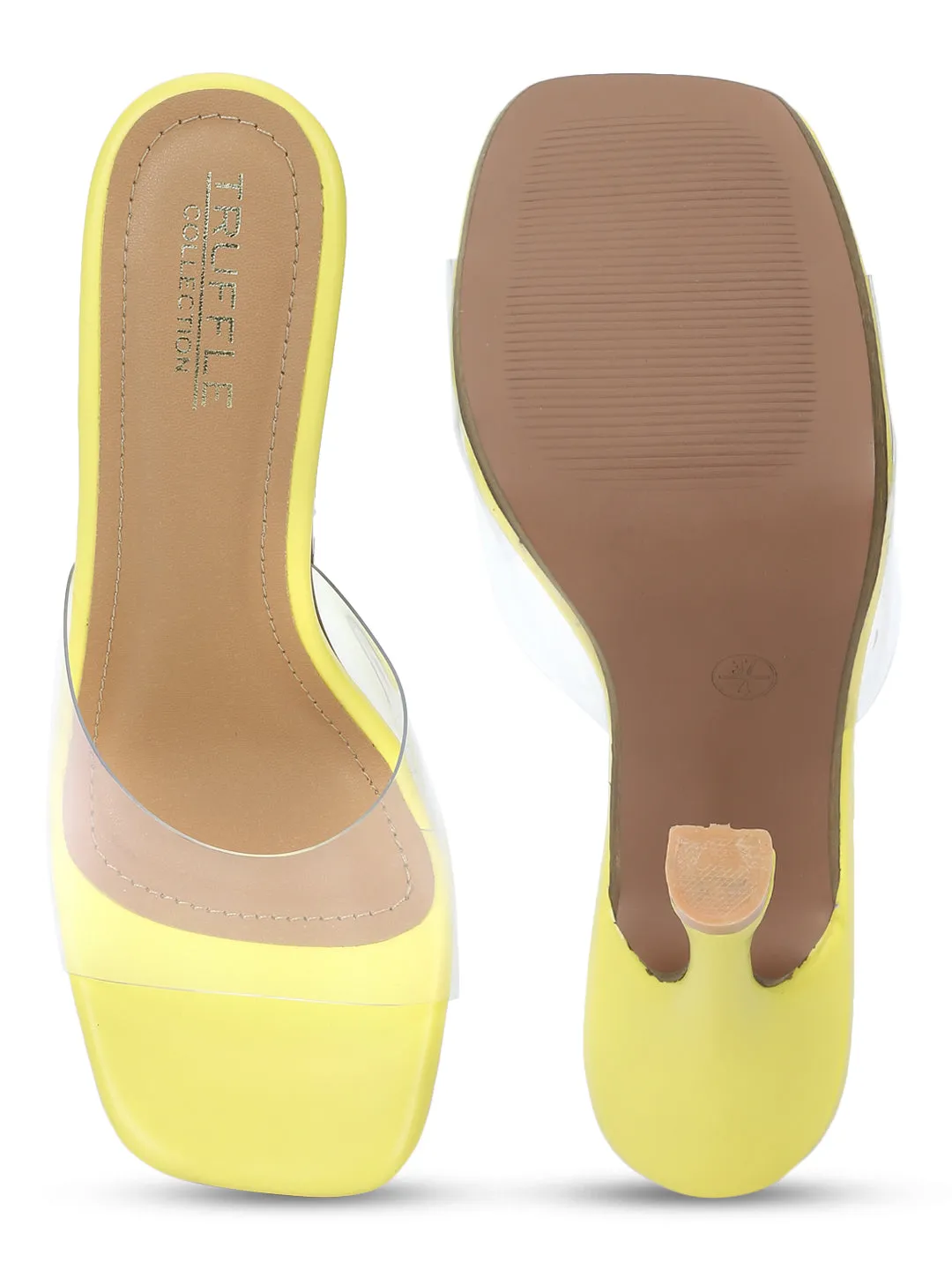 Yellow PU Stiletto Mules (TC-ST-1348-YELPU)