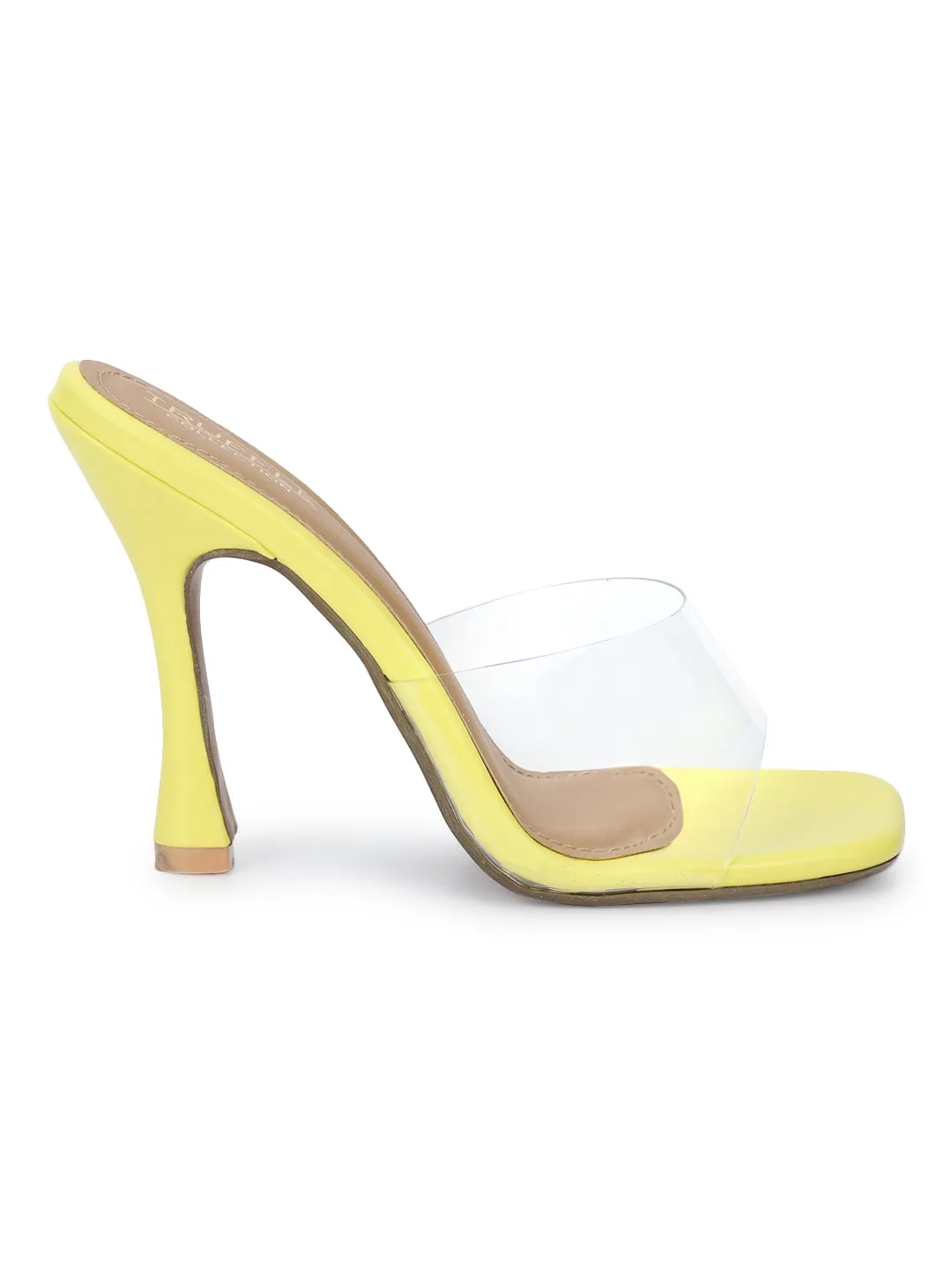 Yellow PU Stiletto Mules (TC-ST-1348-YELPU)