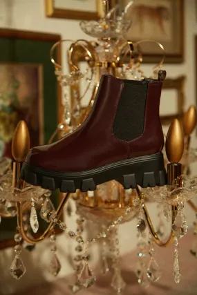 Zuzanna Combat Boots - Burgundy